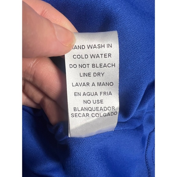 Entro Blue Pink Floral Puff Sleeve Ruffle Drop Waist Mini Dress S Cottagecore - Picture 14 of 15